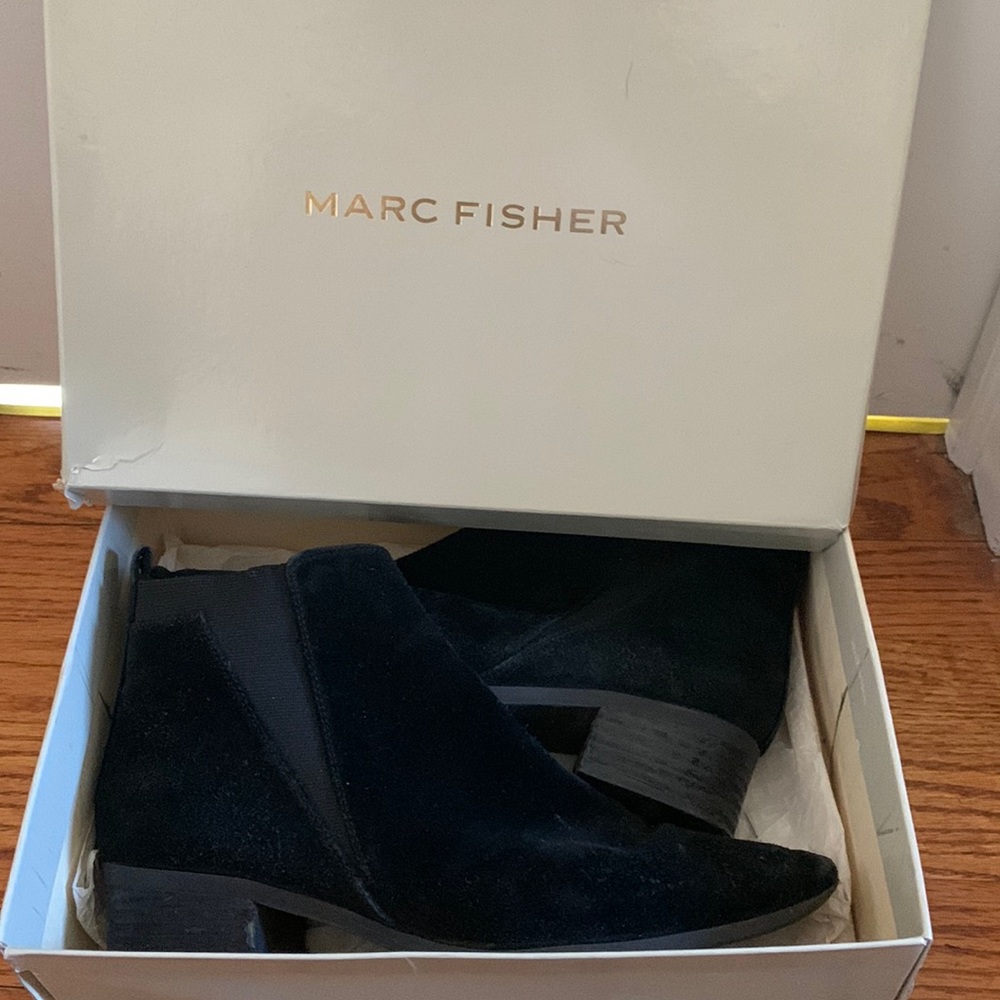 Marc fisher booties. Womans size 9. Black suede